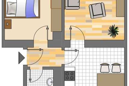 Wohnung Dortmund Körne - 2 Zimmer, 49 m&sup2;, 189&euro; | Angebot:26458160