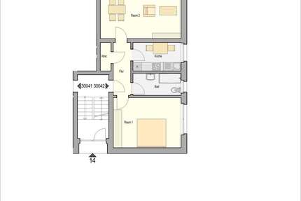 Wohnung Essen Dellwig - 2 Zimmer, 57 m&sup2;, 380&euro; | Angebot:26905649