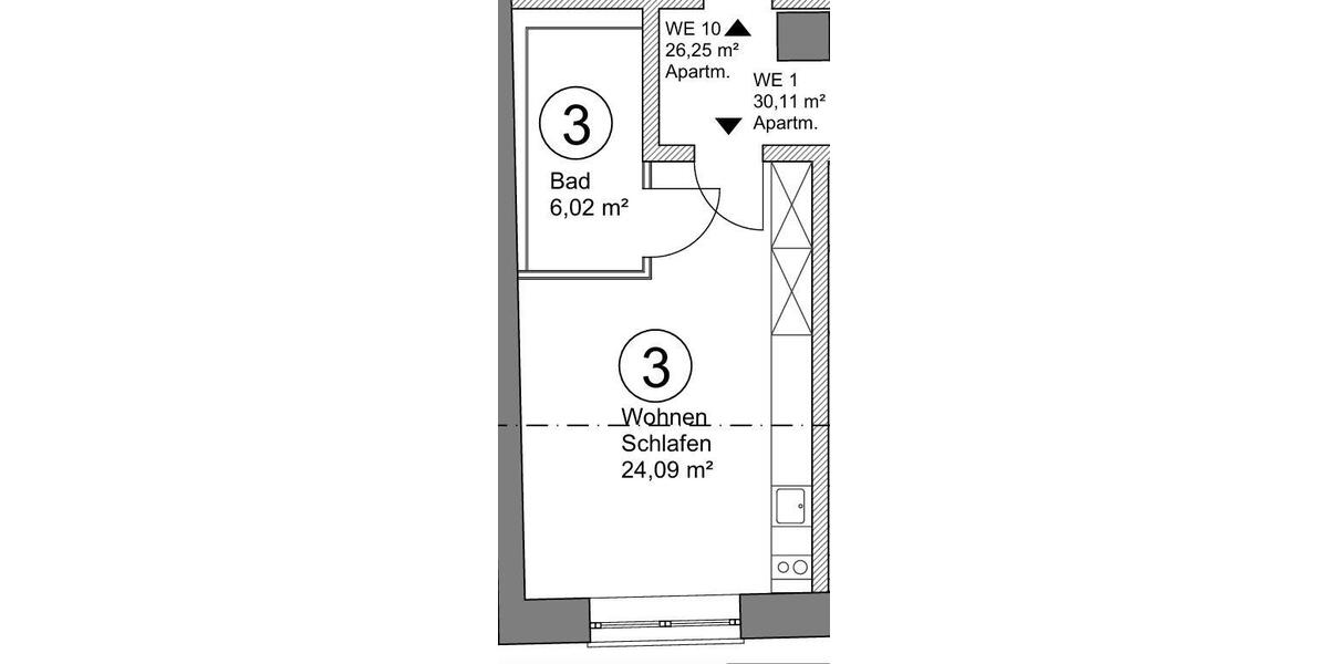 Etagenwohnung Herne Wanne-Bickern - 2 Zimmer, 48 m&sup2;, 355&euro; | Angebot:26618960