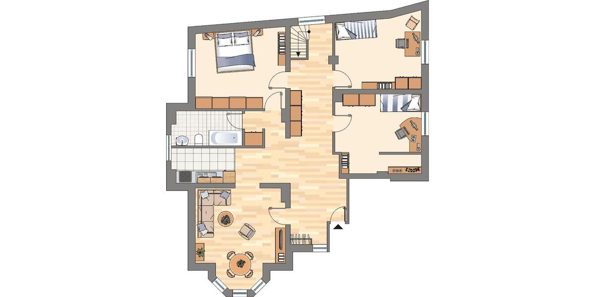 Dachgeschoßwohnung Dortmund Grevel - 4 Zimmer, 112 m&sup2;, 829&euro; | Angebot:26237807