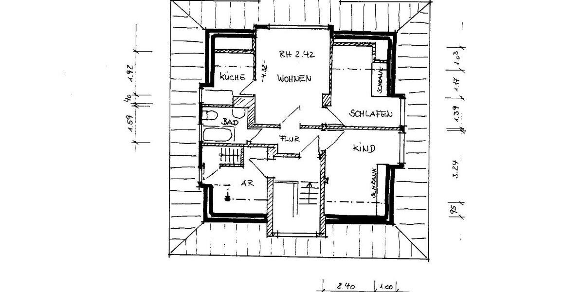 Dachgeschoßwohnung Dortmund Gartenstadt - 3 Zimmer, 45 m&sup2;, 490&euro; | Angebot:25614421