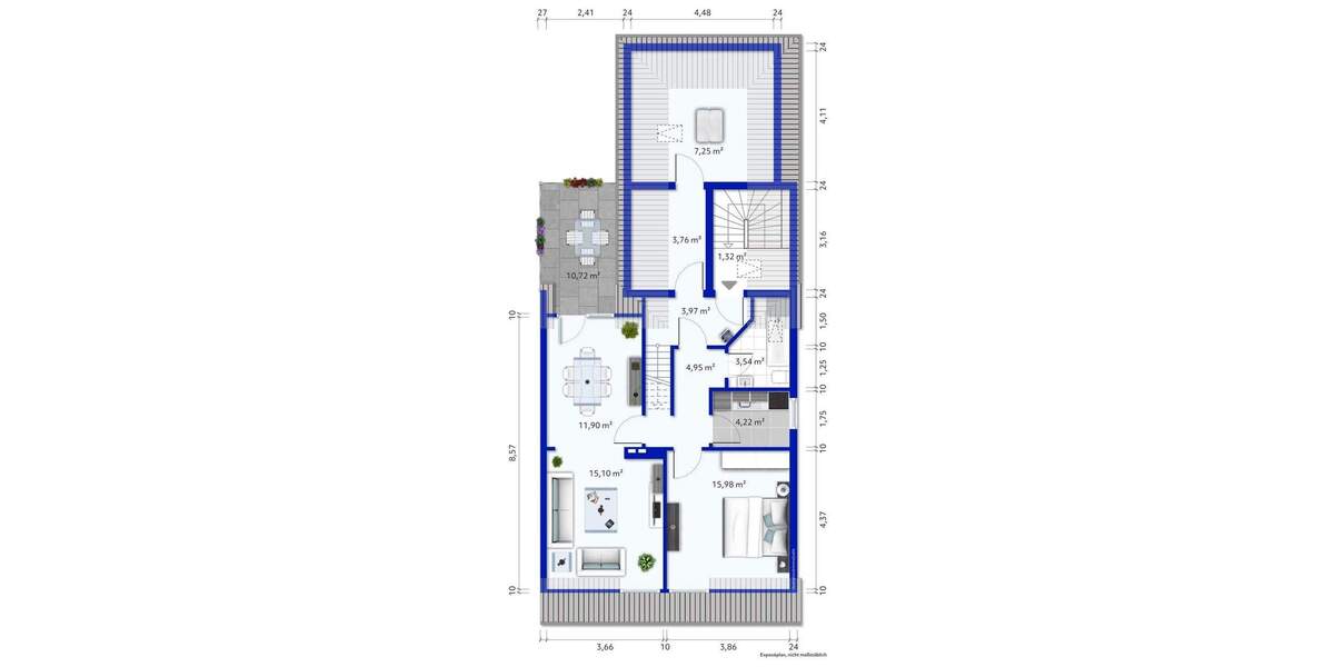 Wohnen mit Komfort: Sanierte DG-Wohnung mit Küche und Loggia im 3-Parteienhaus! 4 zimmer