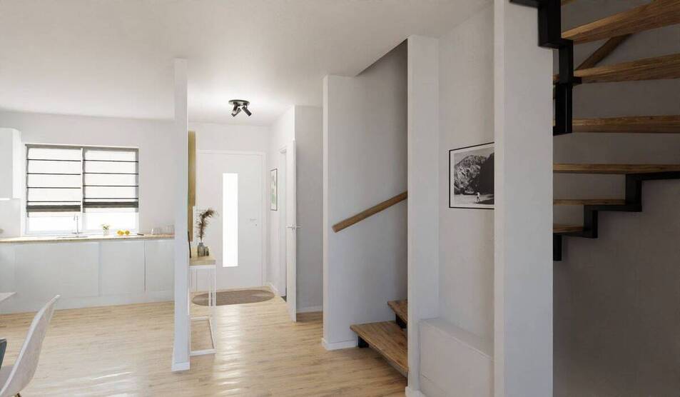 Moderne Doppelhaushälfte mit Garten und Dachstudio 4 zimmer